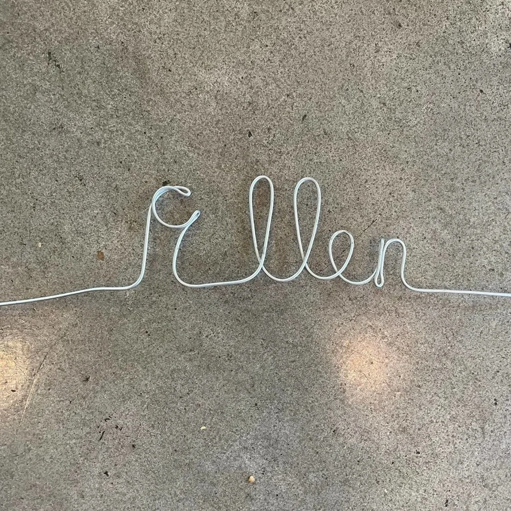 Ellen name wire metal decor 16